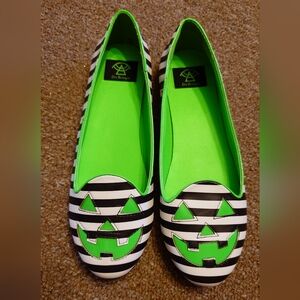Strange Cvlt Striped Lydia Pumpkin Flats 11M
